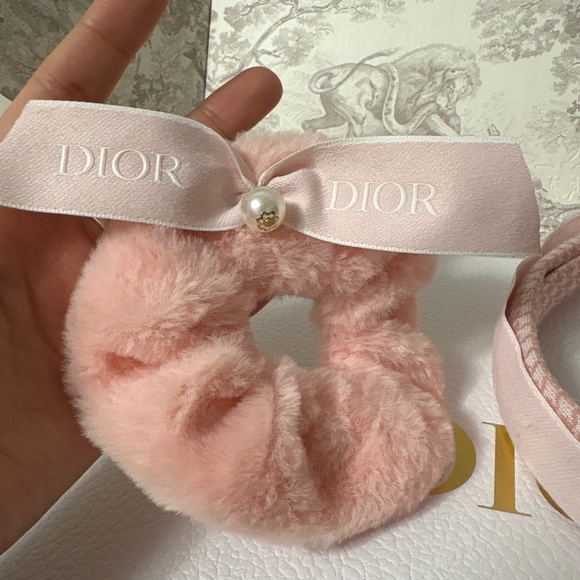 Dior Pink Ribbon Headband and Scrunchie set main image 6